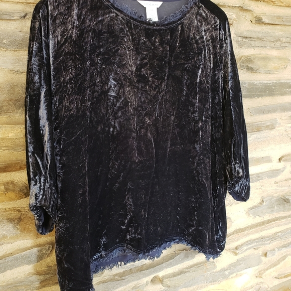 Sundance Velvet Blouse PM Navy Blue - Picture 4 of 4